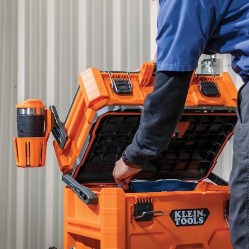 Klein Tools 54817MB MODbox Cup Holder, Modular Tool Storage System Side Mounting Accessory, Easy One-Handed Attachment, Anti-Spill Klein Tools