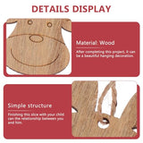 SEWACC 40Pcs Wooden Deer Head Christmas Ornaments Hanging Wooden Blank Reindeer Pendant DIY Unfinished Christmas Tree Hanging Slices with Ropes for SEWACC