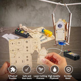 STEM Kits for Kids Ages 8-10-12, Robot Building Crafts Kit for Boys Age 6-8, Wood Science Projects, 3D Wooden Puzzles, Woodworking Model Christmas Yutin