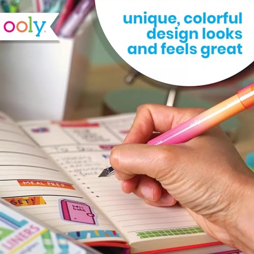 Ooly Writer's Duo Double-Ended Fountain Pens + Highlighters (Set of 3) Ooly