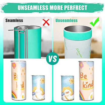 Realkant Sublimation Blanks Tumblers Silicone Bands Kit for 20 30 oz Skinny Straight Cups with Heat Resistant Gloves Tape Sleeve Accessories for