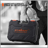 HORUSDY 11-piece Magnetic Screwdriver Set with Case, 5 Phillips & 5 Flat Head Tips with Magnetizer demagnetizer Precision Screwdriver Set HORUSDY