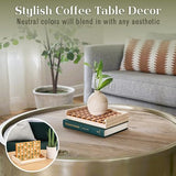 Brooklyn Neutral Wooden 4 in a Row Game- Aesthetic Board Games-Wooden Connect Four-Neutral Coffee Table Decor- Montessori Travel Games for Kids and Brooklyn Neutral