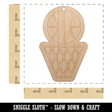 Basketball and Hoop Unfinished Craft Wood Holiday Christmas Tree DIY Pre-Drilled Ornament Sniggle Sloth