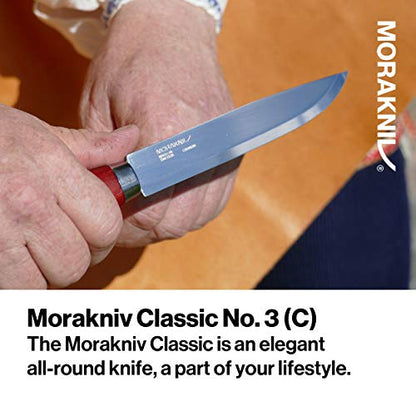 Morakniv Classic No. 3 Carbon Steel Craft Knife for Wood Carving and Crafting With Sheath, 5.3 Inch - WoodArtSupply