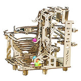 Hallisun 3D Wooden Puzzle for Adults, Marble Run Set, Wooden Mechanical Model Kit, DIY Roller Coaster Handicraft Wood Craft Kit, Birthday Gift for Hallisun