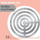 Mr. Pen- Stainless Steel French Template, Circle Template, Leather Templates, Curve Rulers, Drawing Tools, Drafting Tools, Drawing Templates, Curves Mr. Pen