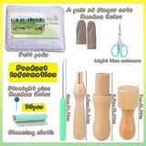 BAGERLA 118PCS Needles Felting Tool Kits, Wool Felting Tools with 80 PCS Needles Felting 3 Models Wooden Handles Large Felt Pad, 4-Sizes Felting BAGERLA