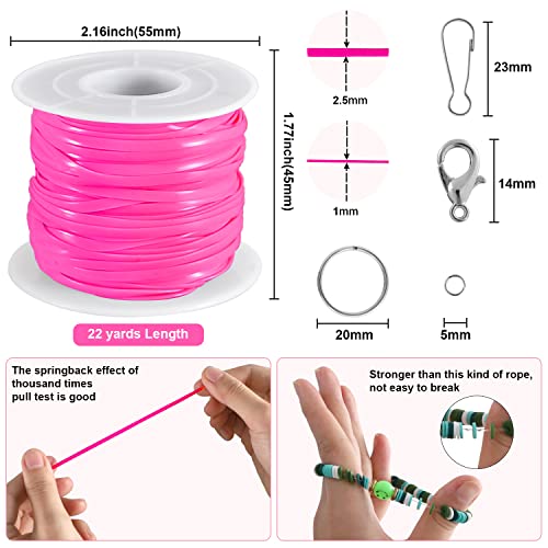 KAMJUNTAR Lanyard String,15 Rolls Gimp String Plastic Lacing Cord Plastic String Lanyard Kit for Friendship Bracelets Jewelry Making DIY Craft KAMJUNTAR