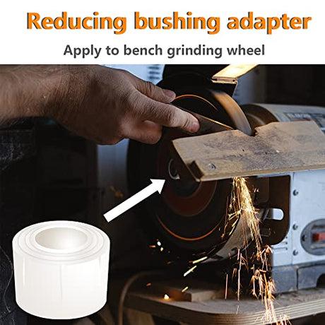 Reducing Bushing Adapters for Bench Grinding Wheels 8 PCS(2 Sets) Arbor Adapters 1" Thick from 1-1/4" to 1", 3/4", 5/8" YeulYuuri