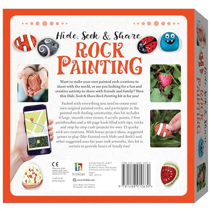 Hide and Seek Rock Painting Kit-This Complete Starter Kit includes all you need to create over 15 Quirky Rock-Art Creations - WoodArtSupply