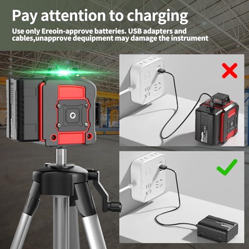 8 Line Laser Level 2×360° Leveling Green Laser Self Level Tool，200ft 2D Green Line Cross for Leveling Tool for Construction and Picture Hanging，Laser Ereoin