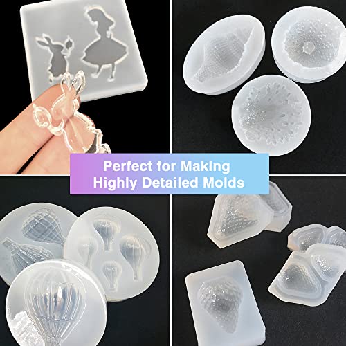 LET'S RESIN Silicone Mold Making Kit Liquid Silicone Rubber 140oz Translucent Clear Mold Making Silicone-Mixing Ratio 1:1-Molding Silicone for Resin LET'S RESIN