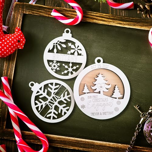 Personalized Gingerbread Ornament, Wooden Christmas Tree Decoration, Custom Holiday Name Sign, for Family NEXTCraft