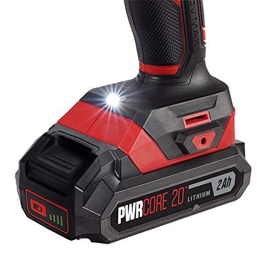 SKIL 20V 1/2 Inch Hammer Drill, Includes 2.0Ah PWRCore 20 Lithium Battery and Charger - HD527802 Skil