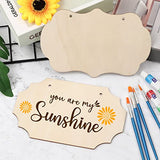 15PCS Unfinished Hanging Wood Sign, Rectangle Blank Wooden Hanging Wooden Slices for DIY, Wood Plaque Wooden Slices Banners with Ropes for Painting BAPHILE