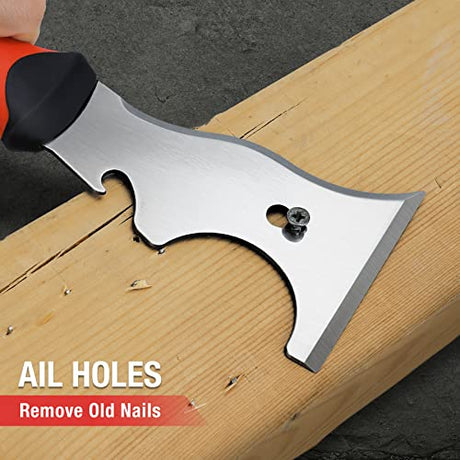 Goldblatt 2 Pieces 9-in-1 Paint Scraper Tools - Heavy Duty Stainless Steel Painters Tool With Metal Hammer End, Putty Knife Finishing Tools, Heavy Goldblatt