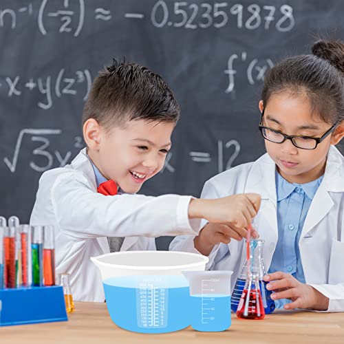 Silicone Resin Measuring Cups Tool Kit, Non-Stick Large Silicone Bowls for Epoxy Resin, Reusable 600&100ml Silicone Mixing Cup with Stir Sticks, YITIAOXIAOYU