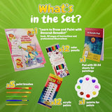 BFB Paint Set for Kids with Learn How to Draw Booklet - 32PCS Painting Supplies Kids Painting Kit, Premium Paint Kit for Children, Kids Paint Set Art BFB BEST FOR BEST