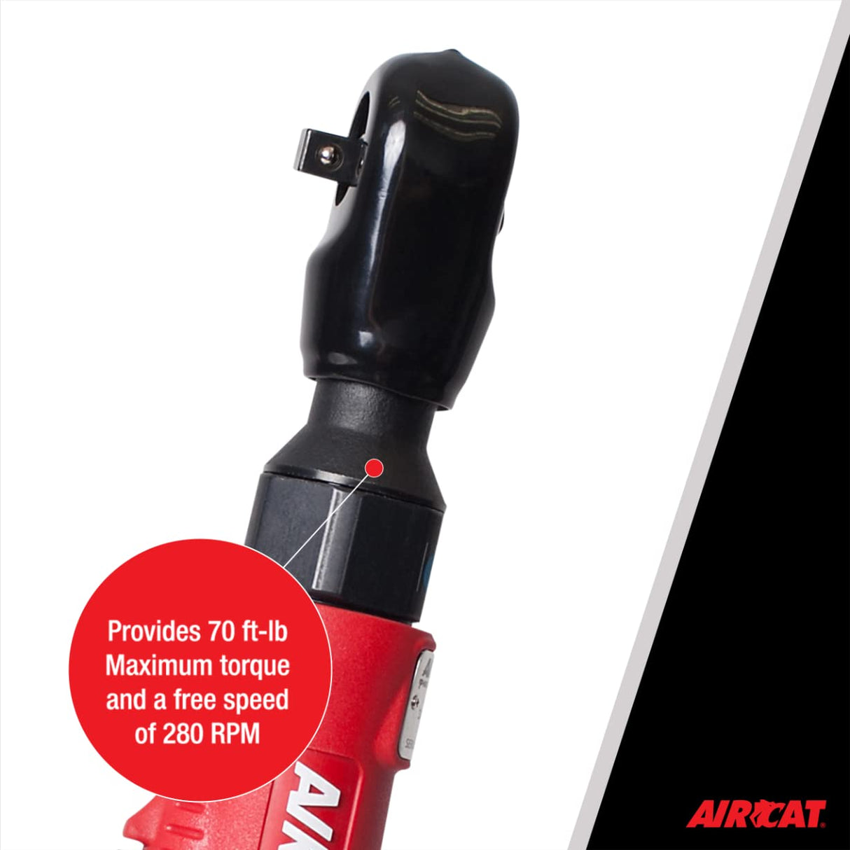 AIRCAT Pneumatic Tools 802-5: Composite Twin Pawl Ratchet Wrench 70 ft-lbs - 1/2-Inch AIRCAT