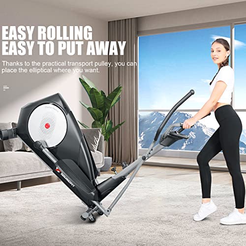 YOUNGFIT Elliptical Machine, 95% Pre-Installed Cross Trainer with Hyper-Quiet Magnetic Driving System, 22 Resistance Levels Home Gym Eliptical - WoodArtSupply