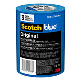 Scotch Painter's Tape Original Multi-Surface Painter's Tape, 1.88 Inches x 60 Yards, 3 Rolls, Blue, Paint Tape Protects Surfaces and Removes Easily, Scotch