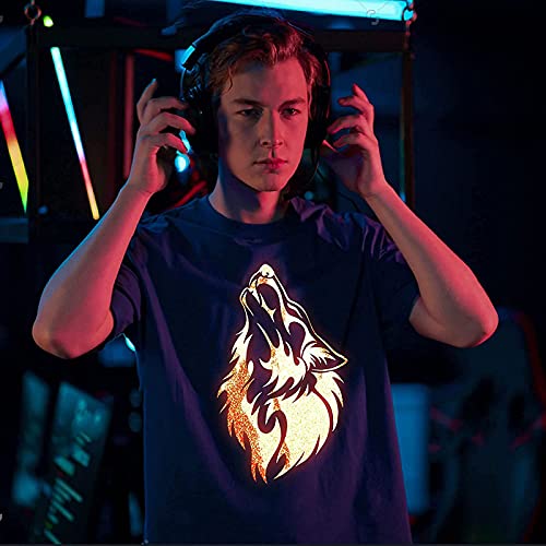 YUUAND Soft Metallic Foil Heat Transfer Vinyl Glow Color in Dark HTV Heat Vinyl Bundle Vinyl Glitter Home DIY YUUAND