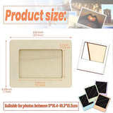 Vmiapxo 10 Pack Unfinished Wooden Picture Frames for 5" x 7" Photos, Standing Postcard Picture Frame Set DIY Keepsake Kit Decoratable Coards for Vmiapxo
