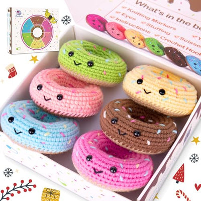 Crochet Kit for Beginners, Beginner Crochet Starter Kit w Step-by-Step Video Tutorials, Learn to Crochet Kits for Adults & Kids, DIY Knitting