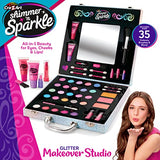 Shimmer 'n Sparkle Glitter Makeover Studio Beauty Kit – All-in-One Beauty for Eye, Cheeks and Lips for Ages 8 and Up Cra-Z-Art