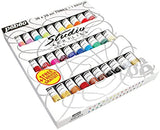 Pebeo High Viscosity Acrylics- 30x20ml Studio Acrylic Paint Set for Painting Canvas, Wall Art Decor, Cosplay Accessories, Paint by Numbers- Acrylic WoodArtSupply