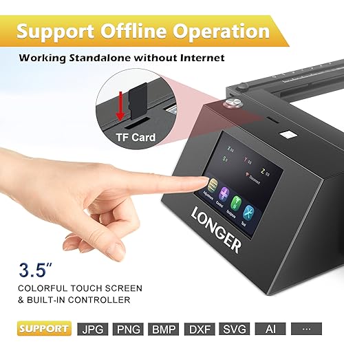 Official LONGER RAY5 Laser Engraving and Cutting Machine, 40W Laser Engraver for Wood and Metal, Acrylic, Leather, Glass, etc, 3.5 inch Touch Screen, Longer