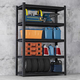 Gadroad 5 Tier Shelving Heavy Duty Storage Shelves Adjustable Garage Utility Shelf Rack Metal Shelving Unit Multipurpose Shelf Warehouse Basement Gadroad