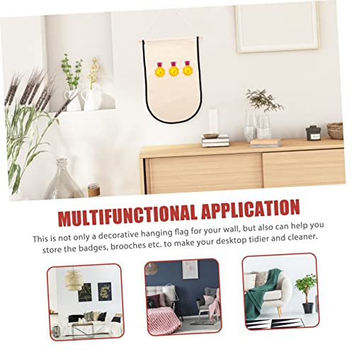 COHEALI Medal Display Hanging Flag enamel pin belt holder brooch wall banner karate belt pin banner pin display blank banners flag unfinished cotton COHEALI