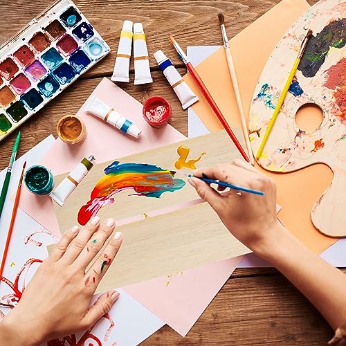 24 Pack Unfinished Basswood Sheets, 12 x 4 x 1/12 Inch Thin Plywood Wood Sheets, 2 mm Thick Basswood Sheets for Crafts, DIY Ornaments, Models SHUESS