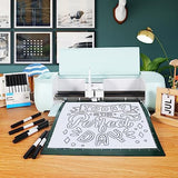 REALIKE Dual Tip Pens for Cricut Maker 3/Maker/Explore 3/Air 2/Air, Black Pens Set of 7 Pack Dual Tip Marker Fine Point Pen Writing Drawing REALIKE