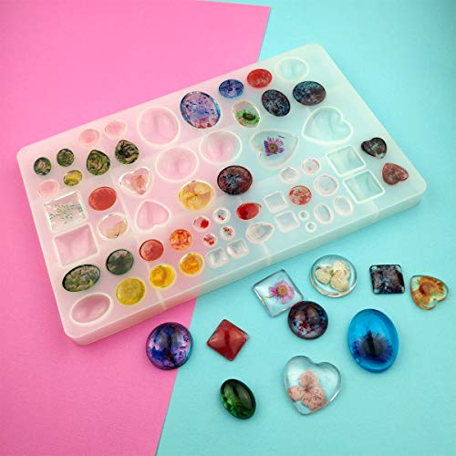 Gem Jewelry Silicone Casting Mold, for Resin Epoxy DIY Crafting, Earring, Pendant, Studs Jewelry Making (Large) yuntop