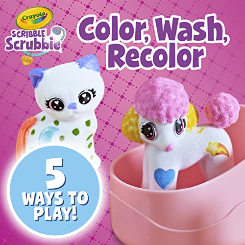 Crayola Scribble Scrubbie Pets Super Salon, Color, Paint & Wash Toy, Gift for Kids, Ages 3, 4, 5, 6 - WoodArtSupply