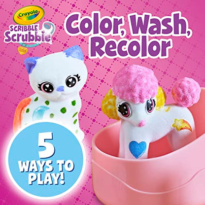 Crayola Scribble Scrubbie Pets Super Salon, Color, Paint & Wash Toy, Gift for Kids, Ages 3, 4, 5, 6 - WoodArtSupply