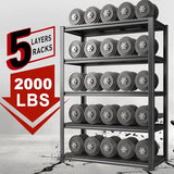 Raybee Garage Shelving Heavy Duty Storage Shelves 2000LBS Adjustable Garage Storage Shelves 5 Tier Metal Shelving Unit for Garage Heavy Duty Shelving Raybee