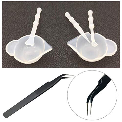 Woohome 38 PCS Epoxy Resin Tools Kit, Silicone Mold Tool Included 5 PCS Resin Measuring Cup, Silicone Mixing Cups, Silicone Scraper, Silicone Stick, Woohome