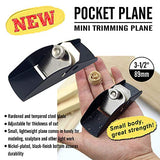 Mini Trimming Planer, Hand Planer, DIY Model Making Tool Woodworking Pocket Plane Hand Adjustable for Woodworking/Trimming/Wood Planing, Surface Kakalote