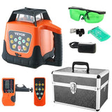 VEVOR Rotary Laser Level 2000ft,360 Degree Self Leveling Green Cross Line Laser,5 Rotation Speeds&4 Scanning Angles Adjustment,IP66 Waterproof Remote VEVOR