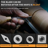 NNBWKIXI 12PCS Carbide Lathe Tools Carbide Inserts for Wood Lathe Turning Tool,Include 11mm Square with Radius,12mm and 8.9mm Round,30x10mm Diamond NNBWKIXI