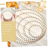 STOBOK 10 Pcs Woven Bag Base Wood Base for Crochet Handbag Weaving Board Basket Weaving Supplies Wood Bag Bottom Unfinished Wooden Round Weaving STOBOK