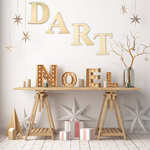 5ARTH 12 inch Wooden Letters A - Blank Wood Board, Wood Letters for Walls Decor, Party, DIY Craft Projects