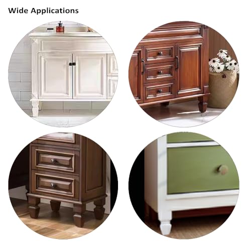 Aiminjey 4.72 Inch Wooden Furniture Legs with Mounting Plates Screws Set of 4 Solid Wood Unfinished Replacement Furniture Feet for Couch Cabinet Sofa Aiminjey