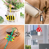 Happy makers Bead Pets, Pony Beads Kit Multicolor Pony Beads Animals Keychain Making Kit with Instruction, Keyring & Key Clasp, Ultimate Bead Pets Happy makers