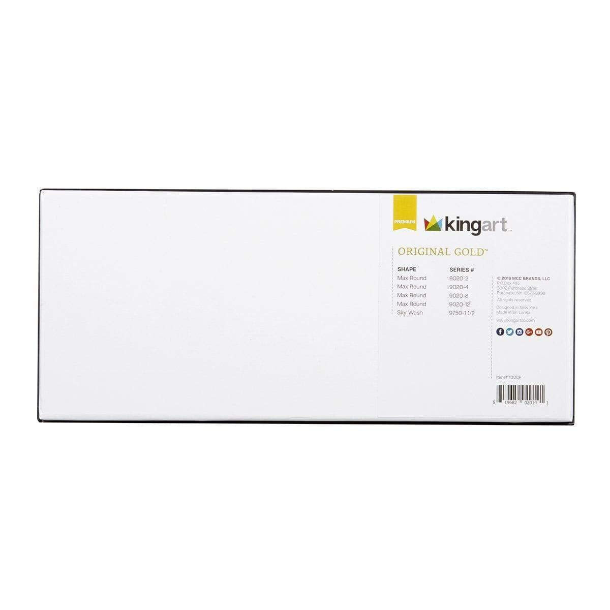 KINGART Original Gold Series Premium Golden Taklon Multimedia Artist Brushes, Painting Tools for Oil, Acrylic, Watercolor and Gouache, Gift Box, KINGART