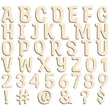 168 Pcs Wooden Letters 1 Inch for Crafts with Storage Box Unfinished Wooden Alphabet Letters Numbers and Symbol Focal20 Small Wood Letters for DIY Focal20
